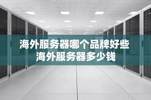 海外服务器哪个品牌好些 海外服务器多少钱