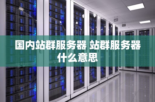 国内站群服务器 站群服务器什么意思