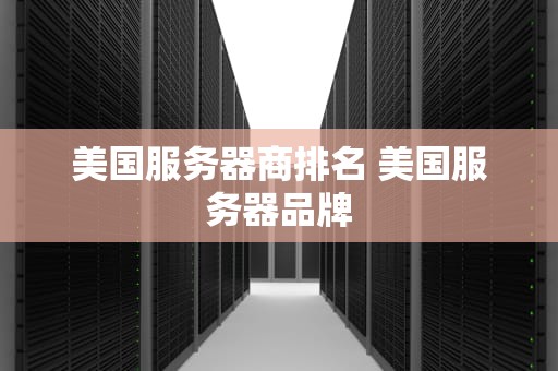 美国服务器商排名 美国服务器品牌