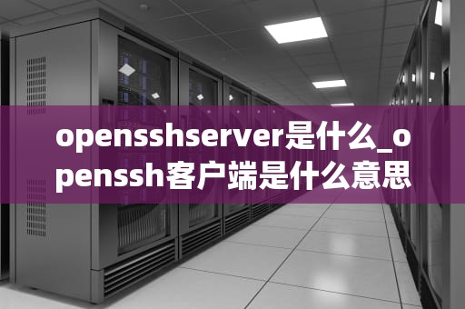 opensshserver是什么_openssh客户端是什么意思_OpenSSH服务器：安全远程访问的基石