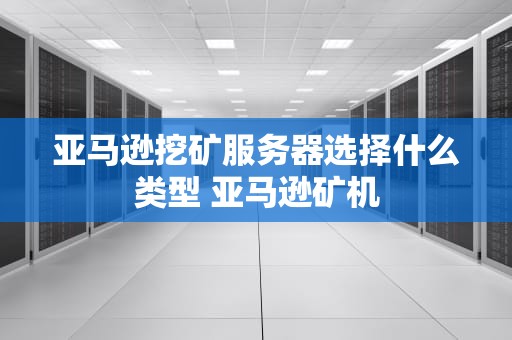 亚马逊挖矿服务器选择什么类型 亚马逊矿机