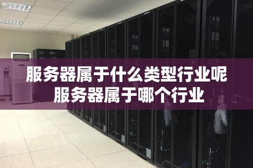 服务器属于什么类型行业呢 服务器属于哪个行业