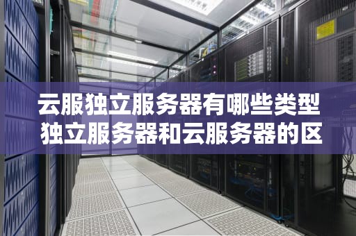 云服独立服务器有哪些类型 独立服务器和云服务器的区别