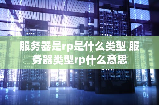 服务器是rp是什么类型 服务器类型rp什么意思