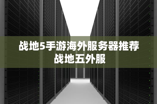 战地5手游海外服务器推荐 战地五外服