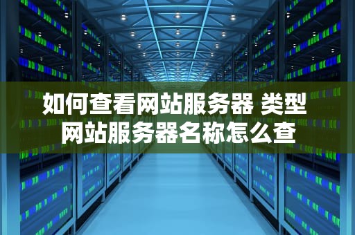 如何查看网站服务器 类型 网站服务器名称怎么查