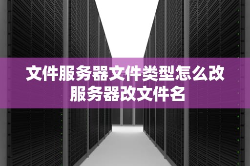 文件服务器文件类型怎么改 服务器改文件名