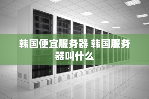 韩国便宜服务器 韩国服务器叫什么