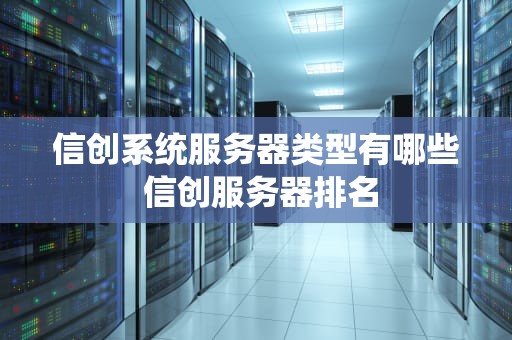 信创系统服务器类型有哪些 信创服务器排名