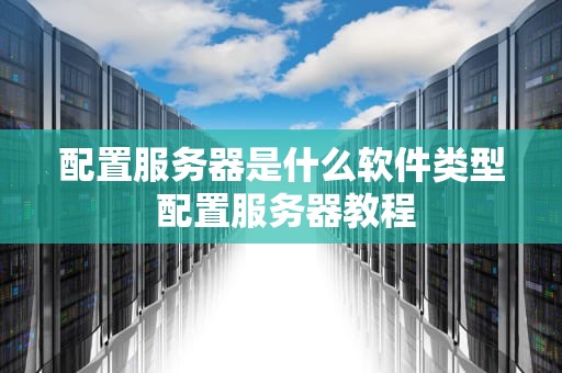 配置服务器是什么软件类型 配置服务器教程