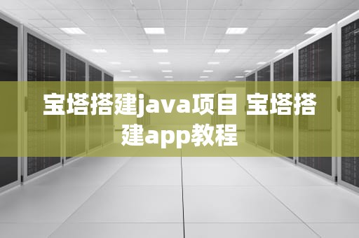 宝塔搭建java项目 宝塔搭建app教程