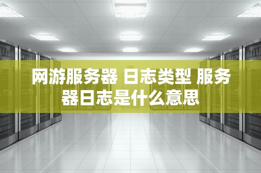 网游服务器 日志类型 服务器日志是什么意思