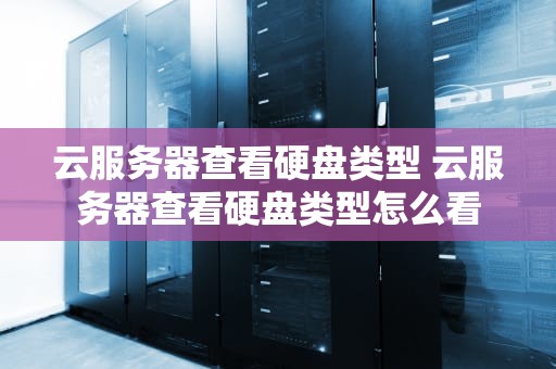 云服务器查看硬盘类型 云服务器查看硬盘类型怎么看