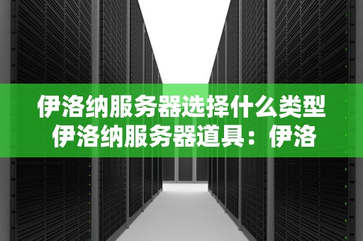 伊洛纳服务器选择什么类型 伊洛纳服务器道具：伊洛纳哪些道具比较重要