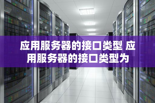 应用服务器的接口类型 应用服务器的接口类型为