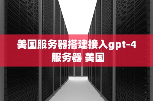 美国服务器搭建接入gpt-4 服务器 美国