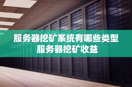 服务器挖矿系统有哪些类型 服务器挖矿收益