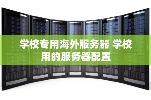 学校专用海外服务器 学校用的服务器配置