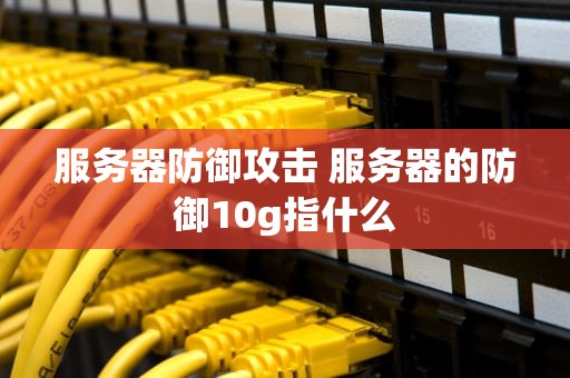 服务器防御攻击 服务器的防御10g指什么