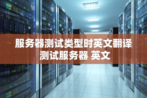 服务器测试类型时英文翻译 测试服务器 英文