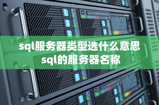 sql服务器类型选什么意思 sql的服务器名称