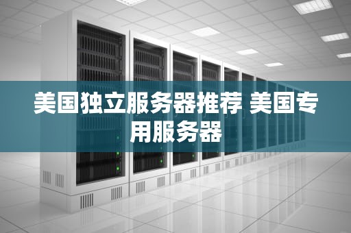 美国独立服务器推荐 美国专用服务器