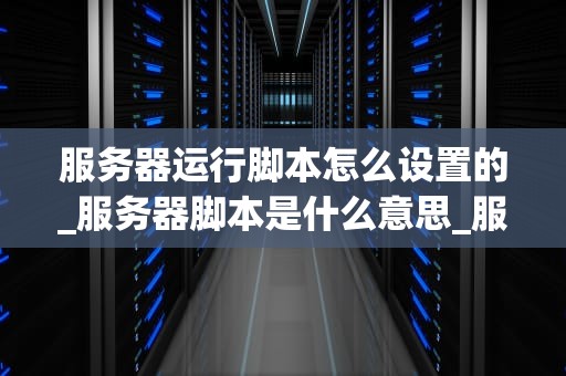 服务器运行脚本怎么设置的_服务器脚本是什么意思_服务器运行脚本的设置与应用