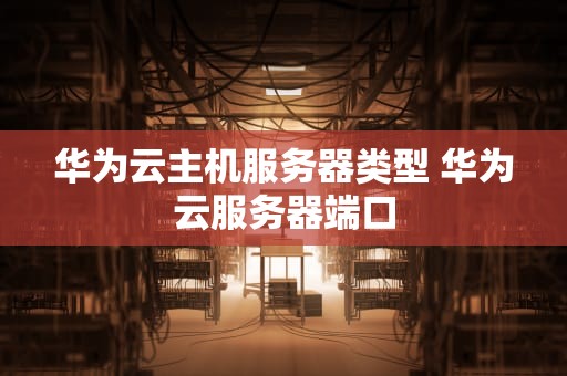 华为云主机服务器类型 华为云服务器端口