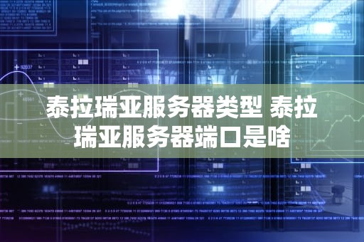 泰拉瑞亚服务器类型 泰拉瑞亚服务器端口是啥