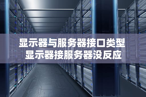 显示器与服务器接口类型 显示器接服务器没反应