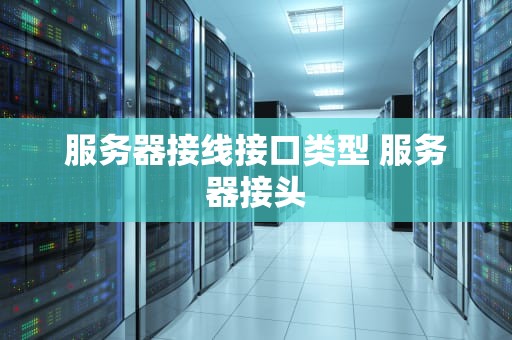 服务器接线接口类型 服务器接头