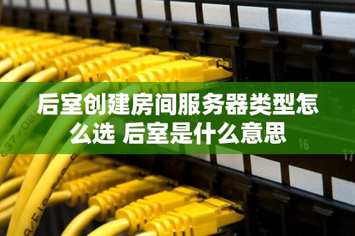 后室创建房间服务器类型怎么选 后室是什么意思