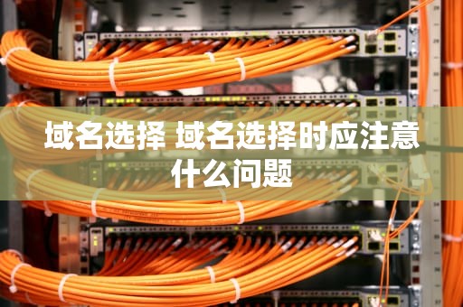 域名选择 域名选择时应注意什么问题