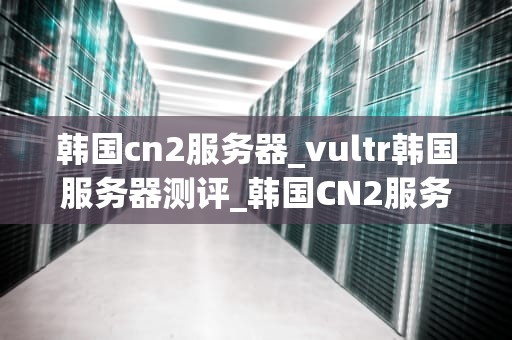 韩国cn2服务器_vultr韩国服务器测评_韩国CN2服务器的优势与应用