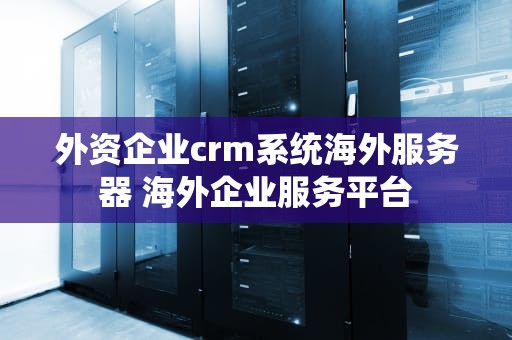 外资企业crm系统海外服务器 海外企业服务平台