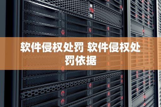 软件侵权处罚 软件侵权处罚依据