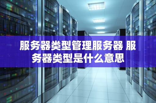 服务器类型管理服务器 服务器类型是什么意思