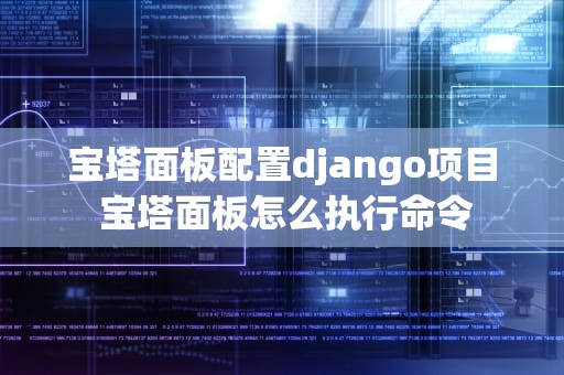 宝塔面板配置django项目 宝塔面板怎么执行命令