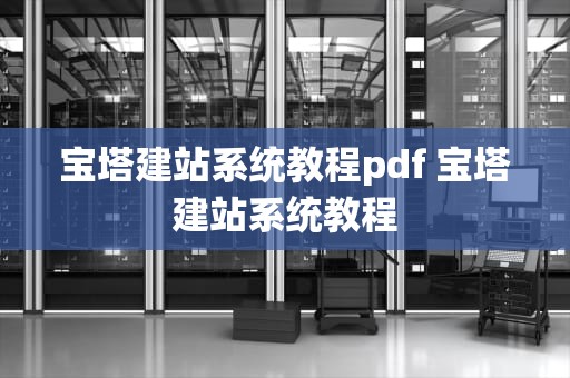 宝塔建站系统教程pdf 宝塔建站系统教程