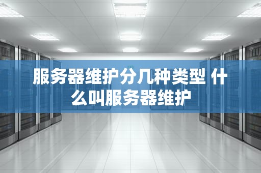 服务器维护分几种类型 什么叫服务器维护