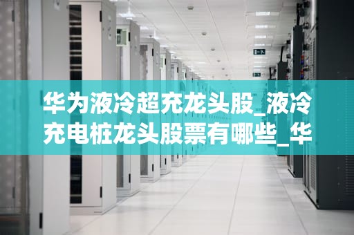 华为液冷超充龙头股_液冷充电桩龙头股票有哪些_华为液冷超充龙头股的崛起与挑战