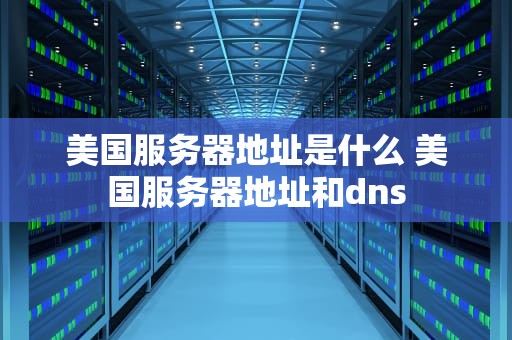 美国服务器地址是什么 美国服务器地址和dns