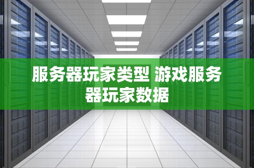 服务器玩家类型 游戏服务器玩家数据