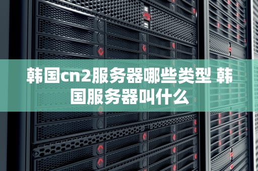 韩国cn2服务器哪些类型 韩国服务器叫什么
