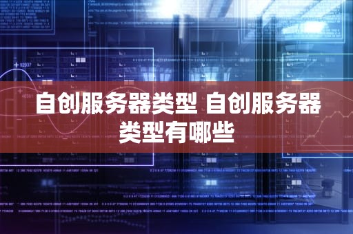 自创服务器类型 自创服务器类型有哪些