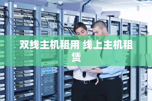 双线主机租用 线上主机租赁