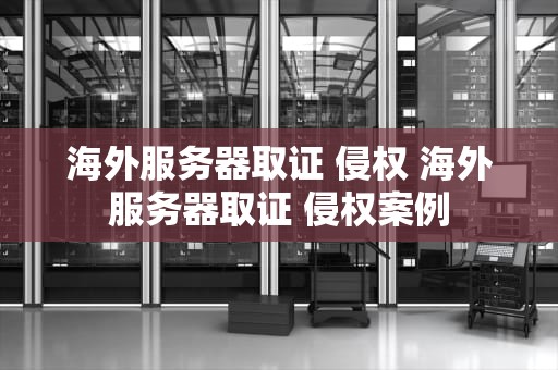 海外服务器取证 侵权 海外服务器取证 侵权案例