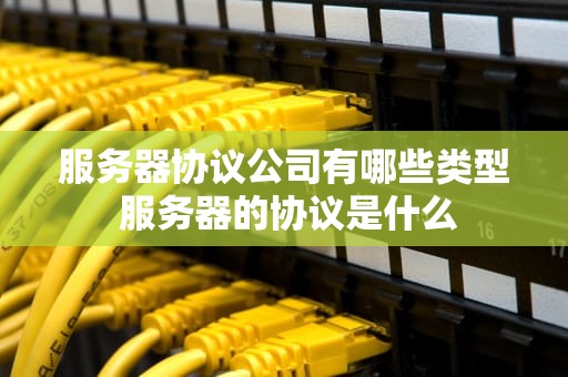 服务器协议公司有哪些类型 服务器的协议是什么