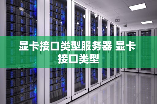 显卡接口类型服务器 显卡 接口类型