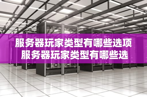 服务器玩家类型有哪些选项 服务器玩家类型有哪些选项啊